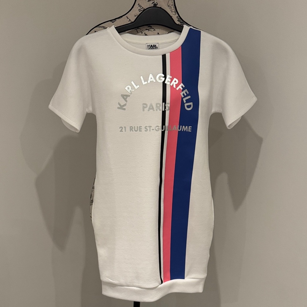 Karl Lagerfeld Kids Tee with Blue and Pink Accents